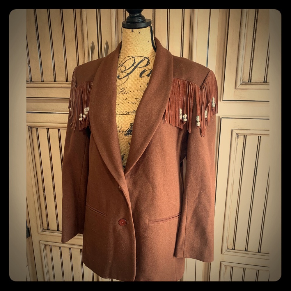 Bloomingdale’s Size M 100% Wool Color Brown Coat